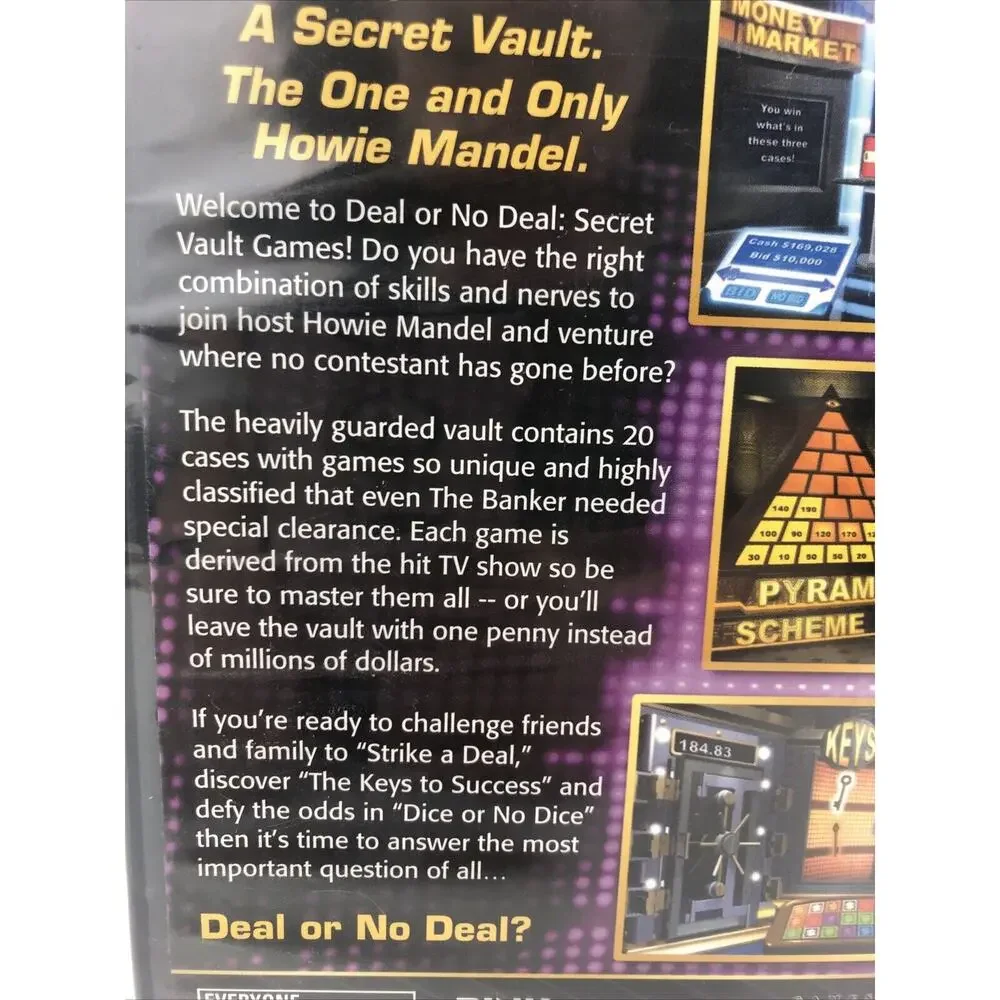 Deal or No‎ Deal PC Games Secret Vault Games PC Windows XP/Vista Howie Mandel